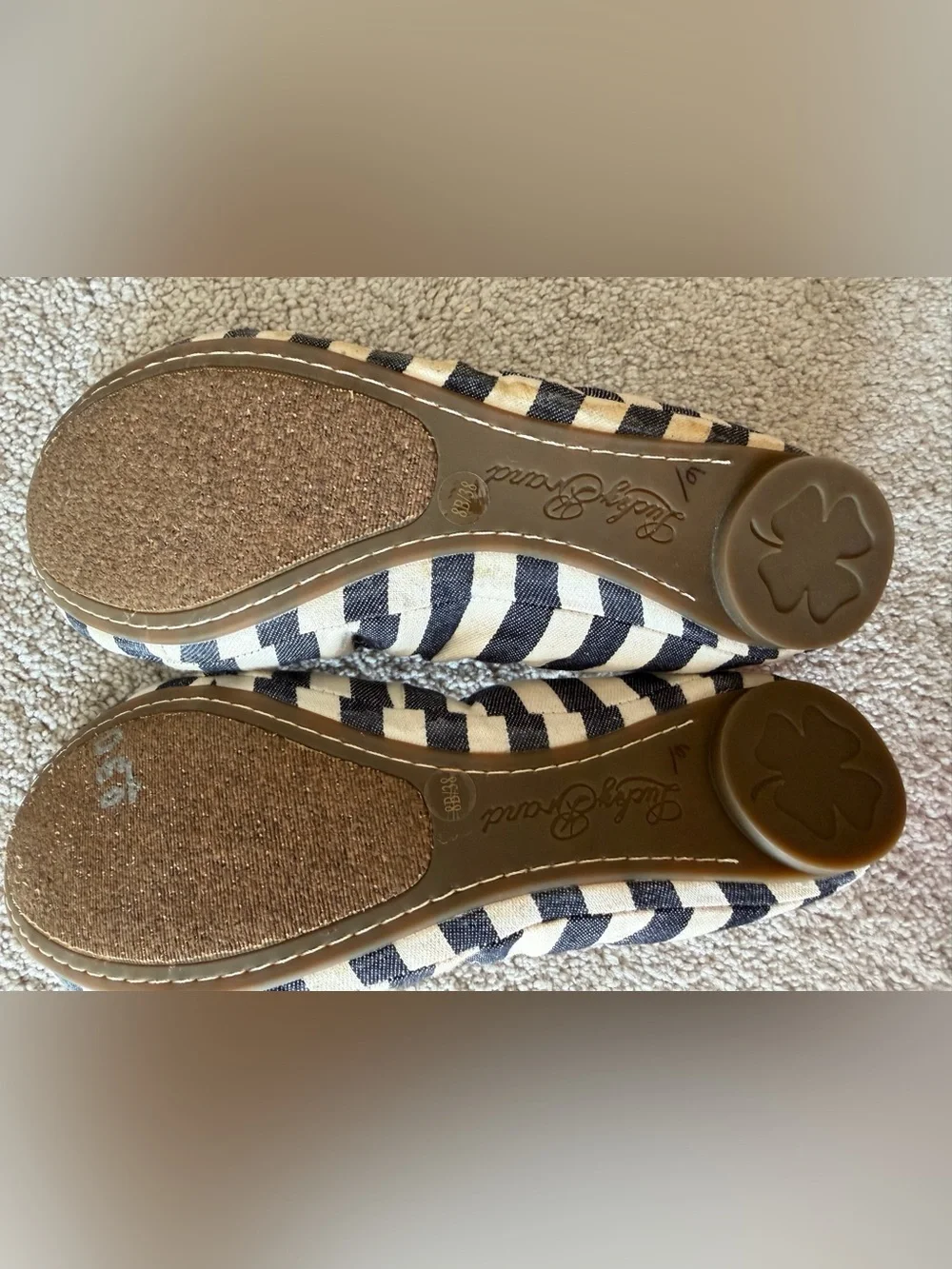 Lucky Brand Red White and Blue Flats Size 8